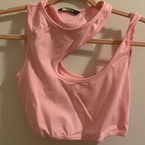 PINK CROP TOP